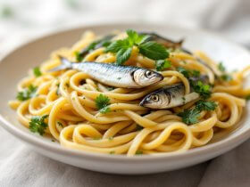 macarrão com sardinha em lata